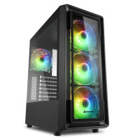 Sharkoon Gehäuse TK4  RGB   ATX  1xGlas schwarz