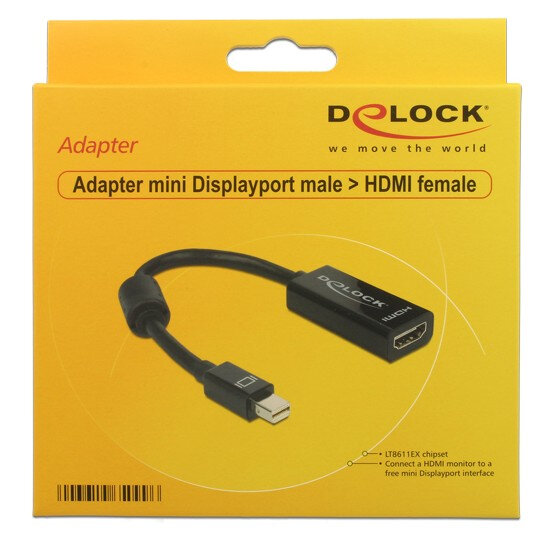 DELOCK Displayport Adapter mini DP -> HDMI St/Bu schw
