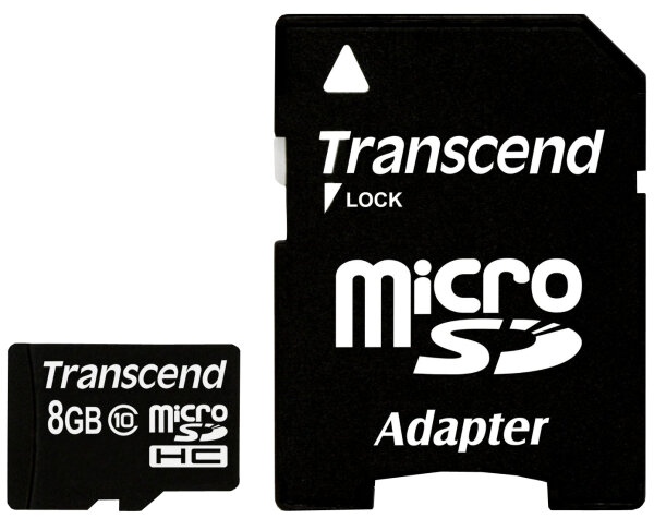 Transcend TS8GUSDHC10 Speicherkarte 8 GB MicroSDHC NAND Klasse 10