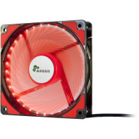 Inter-Tech Lüfter 120*120*25 ARGUS L-12025 RD, rot