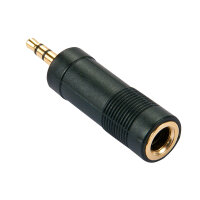 Lindy 35621 Kabeladapter 3.5mm 6.3mm Schwarz