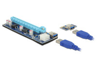 DELOCK Riser Karte PCI Express x1 > x16 mit 60 cm USB...