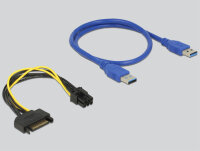 DELOCK Riser Karte PCI Express x1 > x16 mit 60 cm USB...
