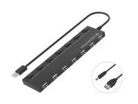 CONCEPTRONIC 7-Port Hub USB-A2.0->7xA2.0/DC...