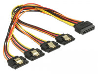 DELOCK Stromkabel 4x 15Pin SATA -> 2x 15Pin SATA St/Bu...