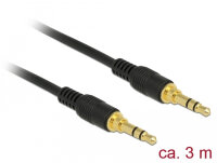 DELOCK Klinkenkabel 3.5mm 3Pin St > St 3.0m schwarz