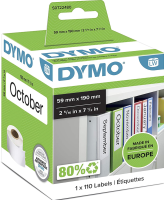 DYMO LW-Ordner-Etiketten breit     59x190mm weiß...
