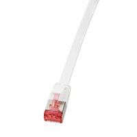 Logilink Flachpatchkabel RJ45 U/FTP Cat6A 2.00m weiß