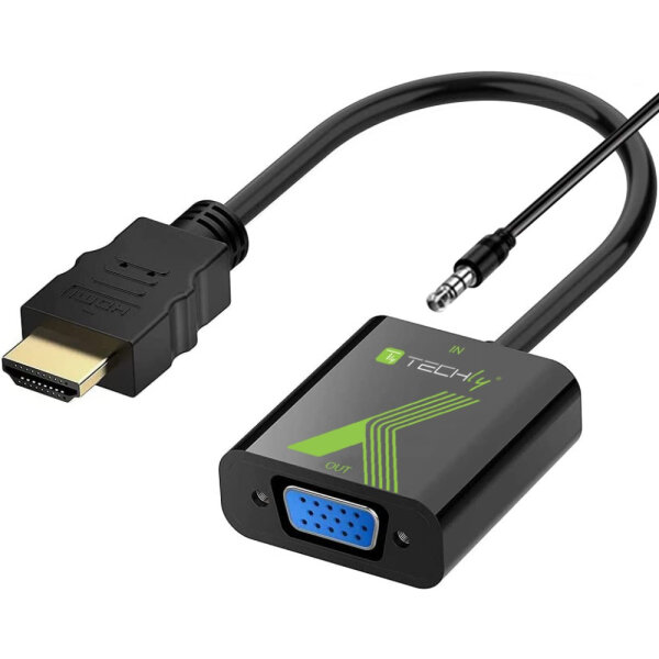 Techly HDMI zu VGA Konverter mit Audio