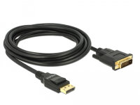 DELOCK Kabel DP 1.2 -> DVI (24+1) St/St 3.0m schwarz