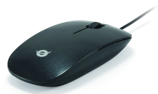 Conceptronic Optical Desktop Mouse USB schwarz 800dpi 3 Tasten Standard Maus verkabelt
