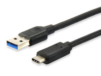 Equip USB 3.0 Typ-A -> USB 3.0 Typ-C 25cm schwarz...