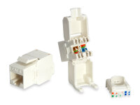 Equip Keystone Jack ungeschirmt Cat6  LSA       wzf.8Stk  sw