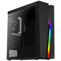 AeroCool Bolt Black RGB Midi-Tower ATX Glasfenster...